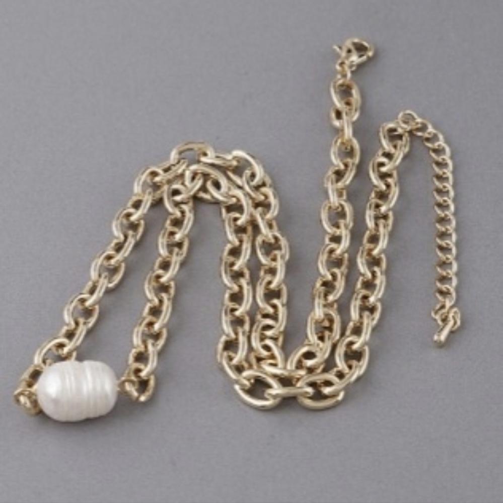 Stone chain necklace